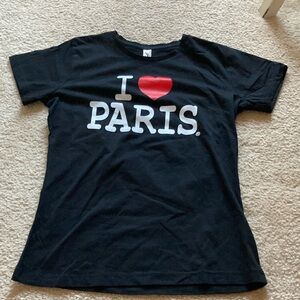 Kids Black 'I Heart Paris' T-Shirt